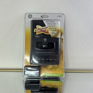 NEW SEALED GE Cassette Recorder‎ AC/DC Converter 3-5027 Microphone Speaker
